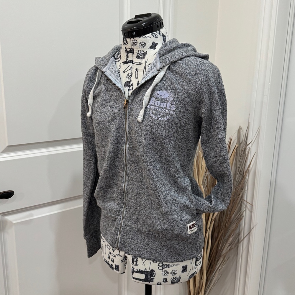 Roots Classic Gray Zip-Up Sweater
